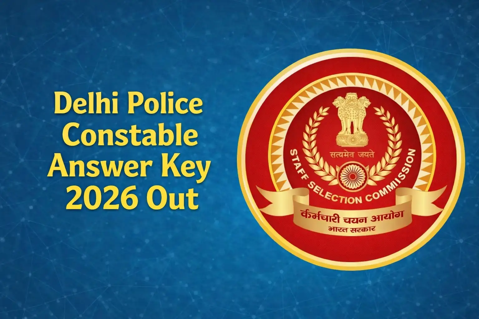 SSC Delhi Police Constable Answer Key 2026