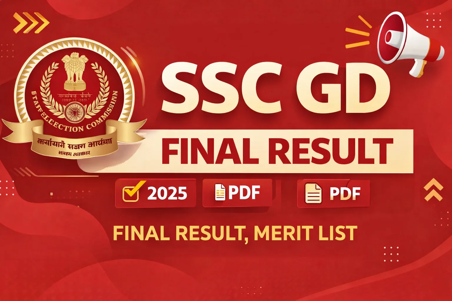 SSC GD Final Result 2025